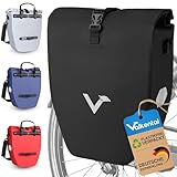 Valkental® Große & wasserdichte Gepäckträgertasche - Fahrradtasche für Gepäckträger mit großen Reflektoren...