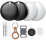 Air Tracker Tag -4 Pack,Bluetooth-Tracker Kinder kompatibel mit Apple Wo ist？|Nur für iOS |4 Verschiedene Hüllen|...