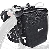Fahrradtaschen für Gepäckträger 2 ER SET 48L, Wasserdicht Gepäckträgertaschen mit Reflektoren, 3 IN 1 Fahrrad...