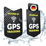 tagplus® Premium GPS Fahrrad Aufkleber [2 Stk.] mit bombenfester Klebekraft für maximalen Diebstahlschutz inkl....