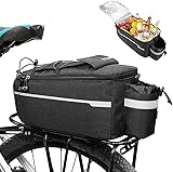 HAOIOPM Fahrradtasche für Gepäckträger,10L Isoliertasche Gepäckträgertasche,3 in1 Multifunktionale...